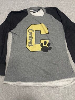 Central Long-Sleeve Raglan Tee - Gray & Black XL